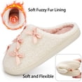 thumbnail image 4 of Ecetana Women's Slippers Fuzzy Bow Plush Warm Indoor Cozy House Shoes Non-Slip Memory Foam, 4 of 8