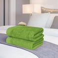 thumbnail image 3 of BELIZZI HOME 100% Premium Cotton 2 Pack Oversized Large Bath Towel Sets 28x55 inches, Ultra Absorbant, Compact, Quick Dry & Light Weight Towels - For Gym, Travel, Camp & Pool - Kiwi Green, 3 of 6