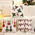 thumbnail image 2 of 1 funda de almohada con flores navideñas, diseño de campana bordada de terciopelo, decoración navideña para sala de estar, 2 of 6