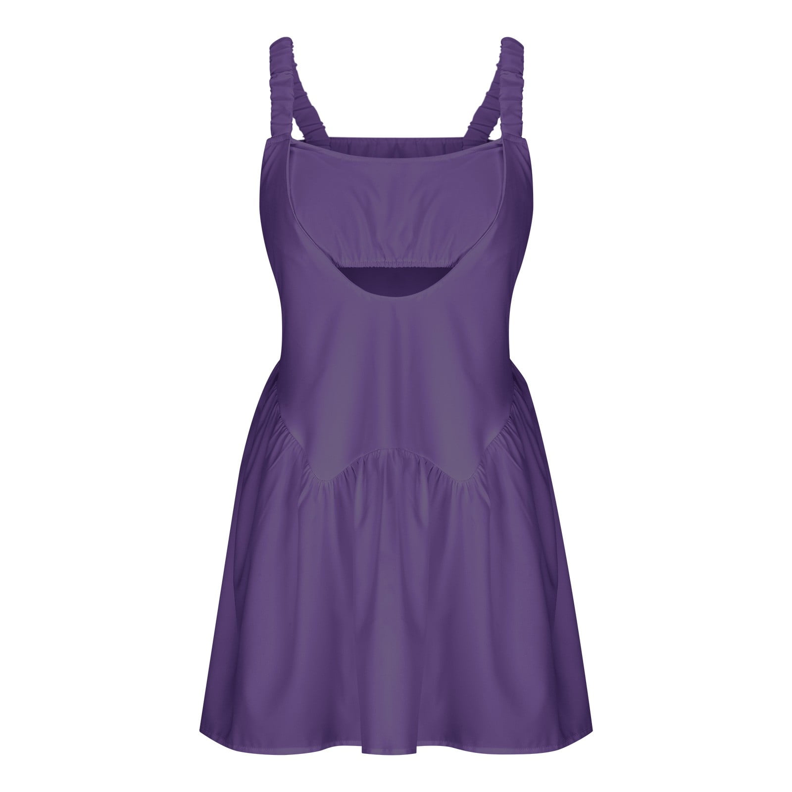 Brnmxoke Women's Tennis Dress Casual Summer Dresses with Built in Bra and Shorts Sleeveless Solid Athletic Dress Workout Outfits Backless Mini Dress