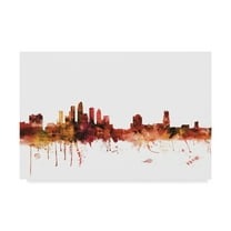 Trademark Fine Art 'Tampa Florida Skyline Red' Canvas Art by Michael Tompsett