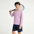 thumbnail image 5 of Boys' Athletic Shirts Long Sleeve Quick Dry Undershirt Base Layer Baseball Soccer Tennis Sports Tees for Kids (14-15 Years, Purple), 5 of 5