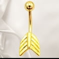 thumbnail image 2 of Anillo para el ombligo en forma de hoja, antialérgico, para mujer, barra para el ombligo, joyería para Piercing corporal, 2 of 4