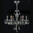 thumbnail image 6 of Gatsby Collection 6 Light Chrome Finish and Black Blown Glass Chandelier 22" D x 19" H Medium, 6 of 6