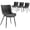 Black, variant on HOMCOM Dining Chairs Set of 2, Upholstered Kitchen Chairs with Backrest