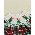 thumbnail image 5 of ZINTAOZT Newborn Baby Girls Christmas Clothes Plaid Bubble Romper Long Sleeve Smocked Jumpsuit One Piece Bodysuit Outfit, 5 of 8