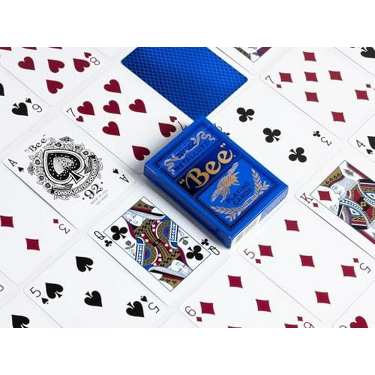bee Metalluxe Premium Playing Cards Variety Pack - Blue and Red