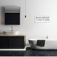 thumbnail image 2 of Stupell Industries Wash Brush Floss Flush Bathroom Rules Graphic Art White Framed Art Print Wall Art, Design by Cindy Jacobs, 2 of 8
