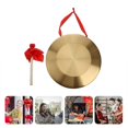 thumbnail image 3 of 1 Set Traditional Percussion Copper gong Chinese Gong Hand Gong with Hammer, 3 of 3