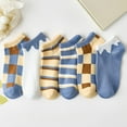 thumbnail image 3 of Ociviesr Women Socks Slippers Lightweight Breathable Style Color Blocking Socks Comfortable Socks In Summer Christmas Scarf for Women Lightweight Slipper Socks for Women Washable, 3 of 3