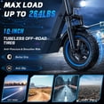 thumbnail image 6 of 1200W Electric Scooter for Adults with Seat, 31MPH & 34 Miles Range, 10" Off-Road All Terrain Tires & Dual Suspension Heavy Duty Foldable E-Scooter, UL2272, 6 of 9