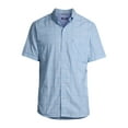 thumbnail image 6 of IZOD Men's Saltwater Comfort Windowpane Short Sleeve Button Down Shirt, 6 of 6