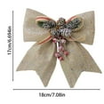 thumbnail image 3 of Yunuuuoa Velvet Christmas Bow Tree Topper Decoration - Premium Plastic Holiday Gift Wrap for Festive Party Mall Decor, 3 of 8