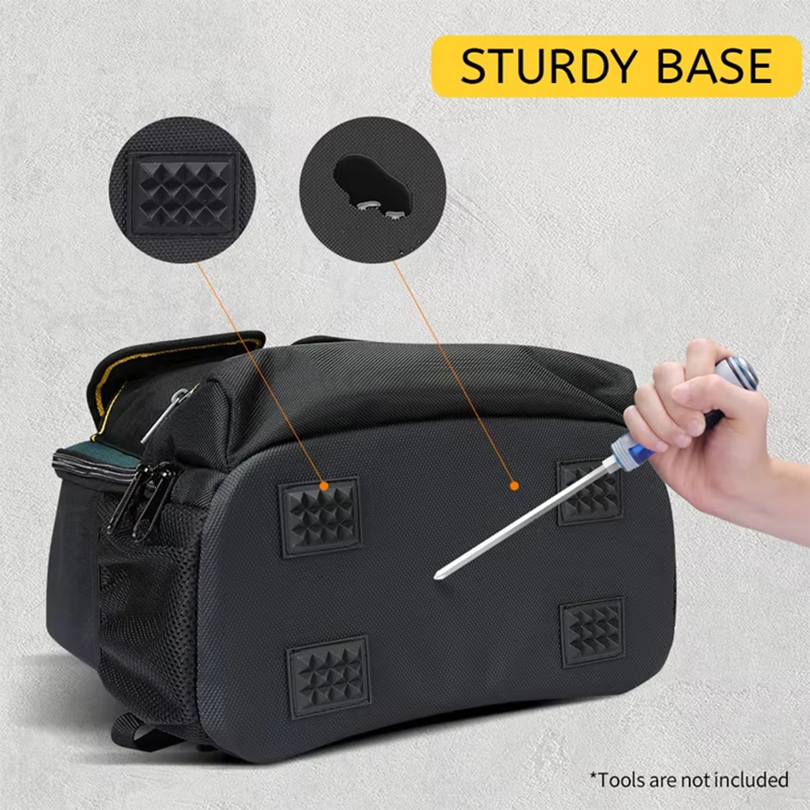 Electrician Backpack Large Tool Bag for Multi Tool Storage with Waterproof Oxford Fabric and Ergonomic Shoulder Straps