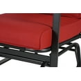 Mainstays Belden Park Cushion Steel Outdoor Glider Chair Beige/Black
