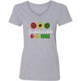 thumbnail image 3 of Inktastic Juneteenth 6-19-1865 with Flowers Women's V-Neck T-Shirt, 3 of 5