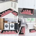 thumbnail image 6 of Kitchen Rug Set of 2 Absobent Christmas Kitchen Mats for Floor,Happy Christmas Stripe Candy Home Kitchen Floor Mat for Bathroom,Room Cooking (47x17+30x17 Inches), 6 of 7