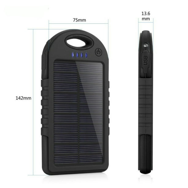 axGear Chargeur de panneau solaire 5000mAh Chargeur portable Batterie  externe de secours 