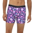 thumbnail image 2 of Cauagu Skull Rainbow Mushroom Print Men's Boxer Briefs, Funny & Cute Underwear Elastic Waistband Briefs Ideal Gift for Men,1-Pack, 2 of 7