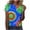 Blue, variant on Tie Dye Shirt for Women Plus Size Casual Summer Short Sleeve Lightweight Tee T-Shirts Blue M