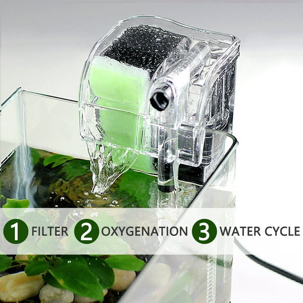 BeesClover 3-in-1 Fish Tank Water Filter Waterfall External Oxygen Pump  Filter Equipment For Aquarium Fish Tank