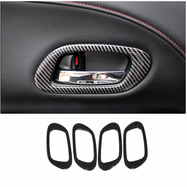 Suitable for Honda HR-V HRV 2016 - 2021 Carbon Fiber Inner Door Handle Bowl Cover Trim -