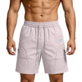 thumbnail image 3 of Men's Casual Shorts 5 Inseam Quick Dry Lightweight Stretchy For Beach Vacation Hiking Gym Workout Running | Zenithor,Beige L, 3 of 6