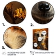 thumbnail image 3 of Designart "Meercat Animal in Orange and Brown" Animals Floater Framed Wall Art Print, 3 of 7