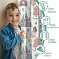 thumbnail image 3 of Blackout Kids Curtains,White Princess Castle Pattern Childrens Insulated Curtains Set Of 2,Bedroom Essentials,Toddler Room Decor 42"x84", 3 of 5