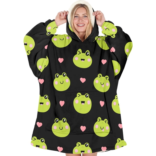 Sudadera portátil con capucha Warmstorey Frog para esposa y madre