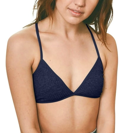 Pavied Minimizer Bras Bralettes for Women Seamless Bras Women s Thread Triangle Bra Wireless Lightly Lined Bralette Top Beauty Back Out Bras Cotton Bras Womens Bras Dark Blue L