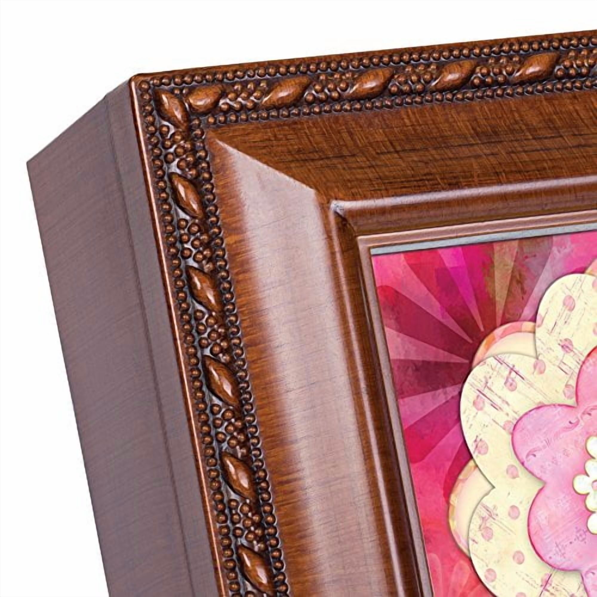 Cottage Garden Daughter Girl Grows Up Woodgrain Rope Trim Jewelry Music Box Plays You are My Sunshine