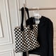 thumbnail image 4 of Bolso de ganchillo de tablero de ajedrez para mujer, bolso de mano tejido de gran capacidad, regalos para niñas, 4 of 8