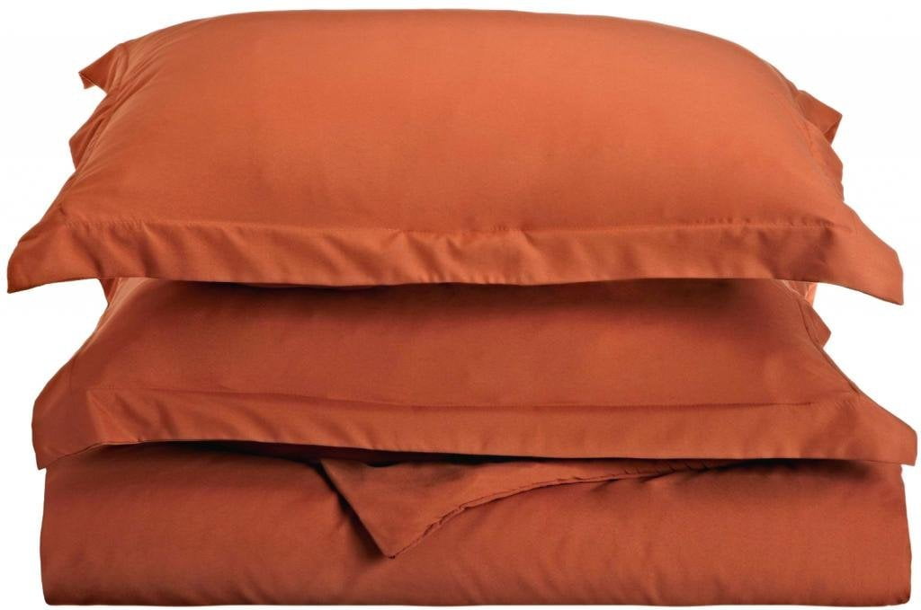 1500 Series Duvet Cover King Orange Rust King Size 104 X 90