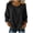 Black-womens summer tops, variant on FNFYFH 3/4 Length Sleeve Womens Tops Lightweight Summer Gauze Shirts Loose Fit Tunics Beach Casual Boho Tops