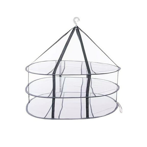 INTBUYING 3 Tier Drying Rack Clothes Socks Folded Mesh Rack Clothesnet