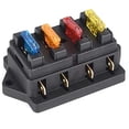 thumbnail image 5 of Fuse Car 4 Way Circuit Standard ATO Blade Fuse Box Block Holder 12V/24V+4 Way Fuse, 5 of 6