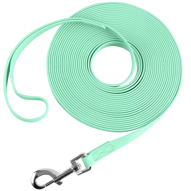 Correa Qiaosite impermeable y duradera para adiestramiento de perros de 3 m, color verde claro