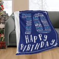 thumbnail image 5 of 70th Birthday Gifts for Men, Happy 70th Birthday Gift Blanket,Blankets, Best Gifts for 70th Birthday Decorations, 70 Years Old Birthday Gift for Husband Grandfather Best Friends, Navy(60"x80"), 5 of 7