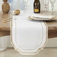 thumbnail image 3 of Saro Lifestyle Elegant Embroidery Detail Table Runner 16"x70" - Gold, 3 of 3