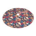 thumbnail image 2 of Bingfone Christmas Tree Skirt Mat Christmas Decoration Interior 48" -colorful Skull rose, 2 of 6