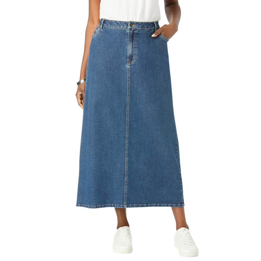 Jessica London - Jessica London Women's Plus Size True Fit Denim Skirt ...
