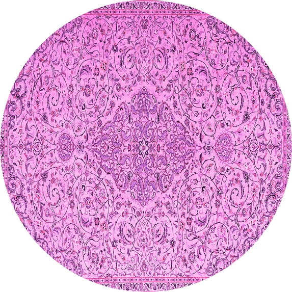 Ahgly Company Indoor Round Persian Pink Traditional Area Rugs, 7' Round