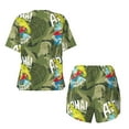 thumbnail image 5 of Naloa Surfing Dinosaur Women's Short-Sleeved Pajama Set, Loungewear, Summer pajamas, Breathable Cozy - 4X-Large, 5 of 9