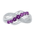 thumbnail image 2 of 0.08 CTTW STERLING SILVER AMETHYST  FASHION RING, 2 of 3
