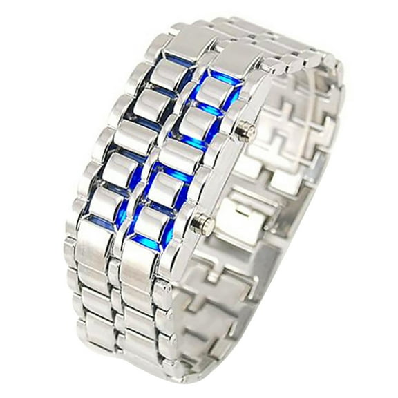 Xinyolin Fashion LED Digital Alloy Men Women Wrist Watch Bracelet, Chain Valentines Gift