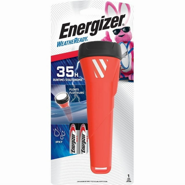 Linterna Energizer Weatherady de 75 lm con pila AA, color negro y rojo