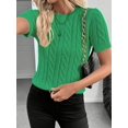 thumbnail image 5 of Women's Fashion Inspiration Twisted Rope Decorative Round-Neck Sweater, 5 of 5
