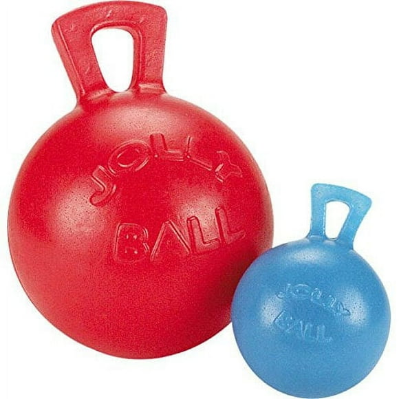 CHOK Rubber Dog Toy Tug-N-Toss Jolly Ball Small 4 1/2” Fetch Toys for Horse Play
