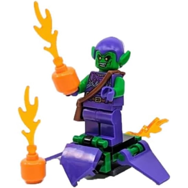 Minifigura LEGO Marvel Superheroes Green Goblin con planeador